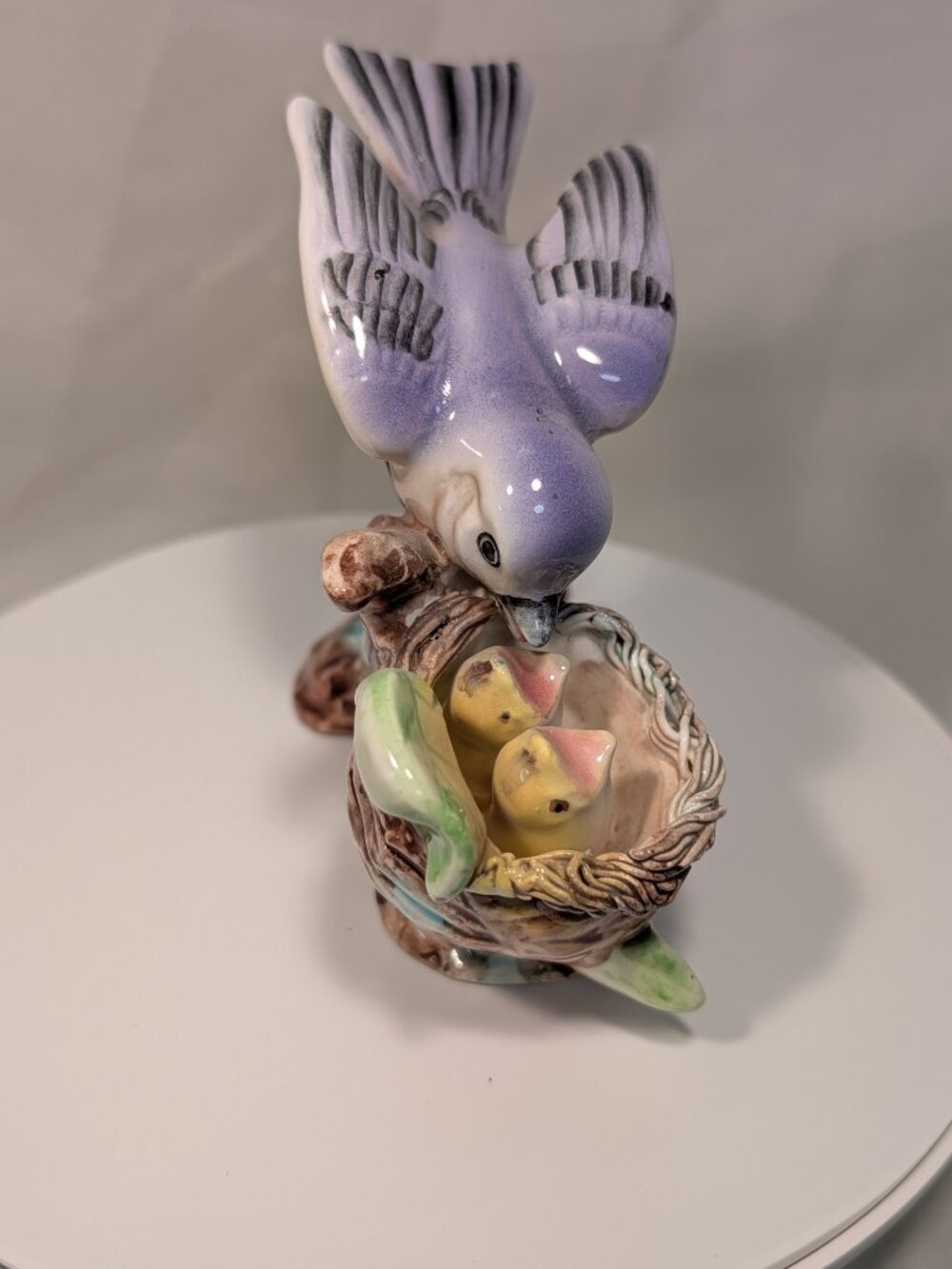3 Vintage Colorful Ceramic Porcelain Bird Figurines Pair Pheasant Birds In Nest - Picture 15 of 15